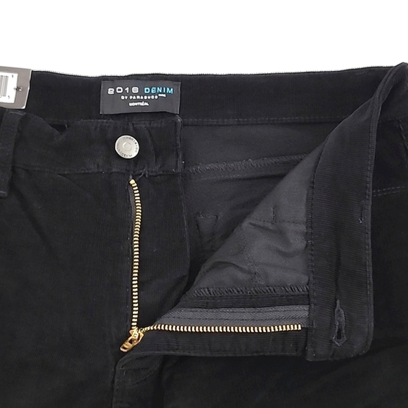 Parasuco 2016 Denim Women's Black Corduroy Pants Mid Rise Straight Leg Size 10 - Picture 5 of 15